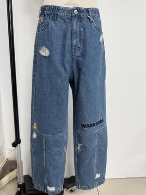 Original High Precision Embroidery Denim Bottom For A Unique Standout Design