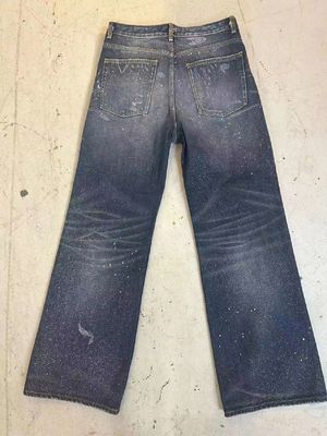 Vintage Inspired Paint Splatter Design Denim Bottom For A Bold Edgy Look