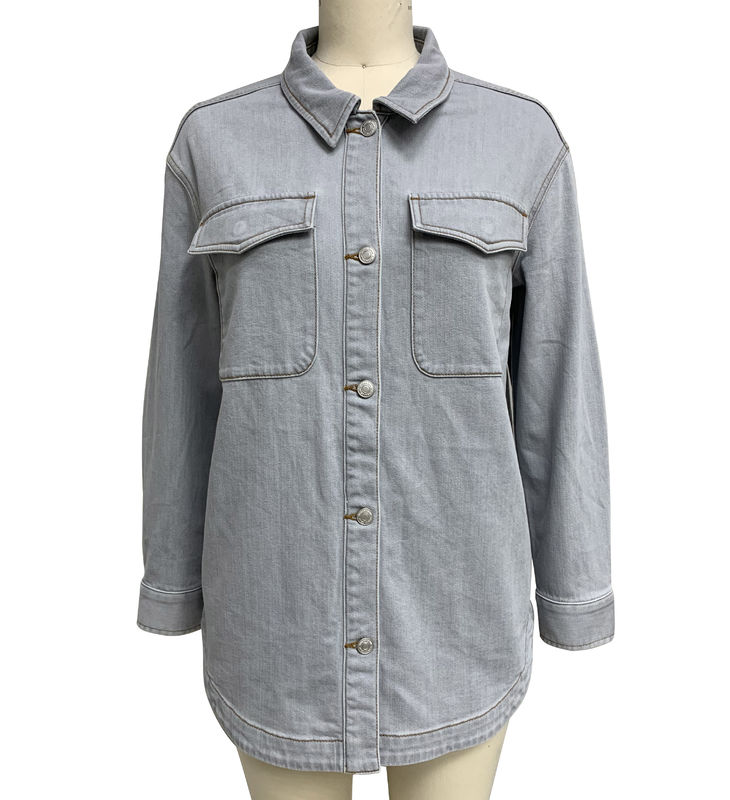 Oversized Fit Denim Shirt For A Relaxed And Effortless Style