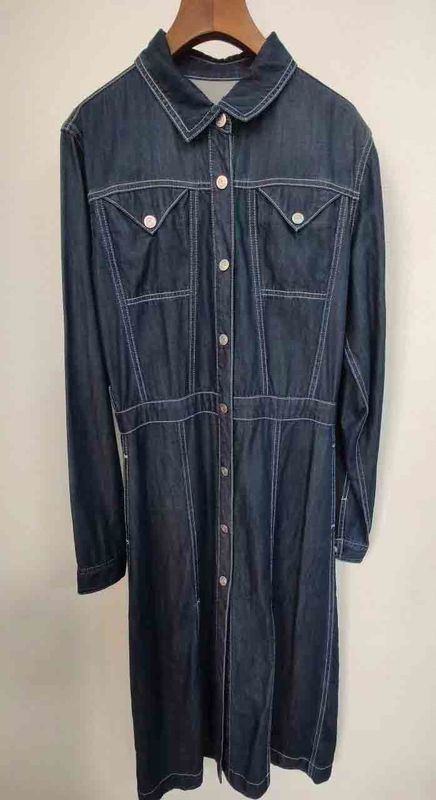 Excellent Color Fastness Minimal Shrinkage Denim Dress For Long Lasting Wear